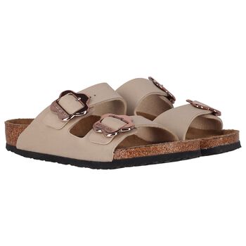 Girls Beige Arizona Flower Buckle Sandals