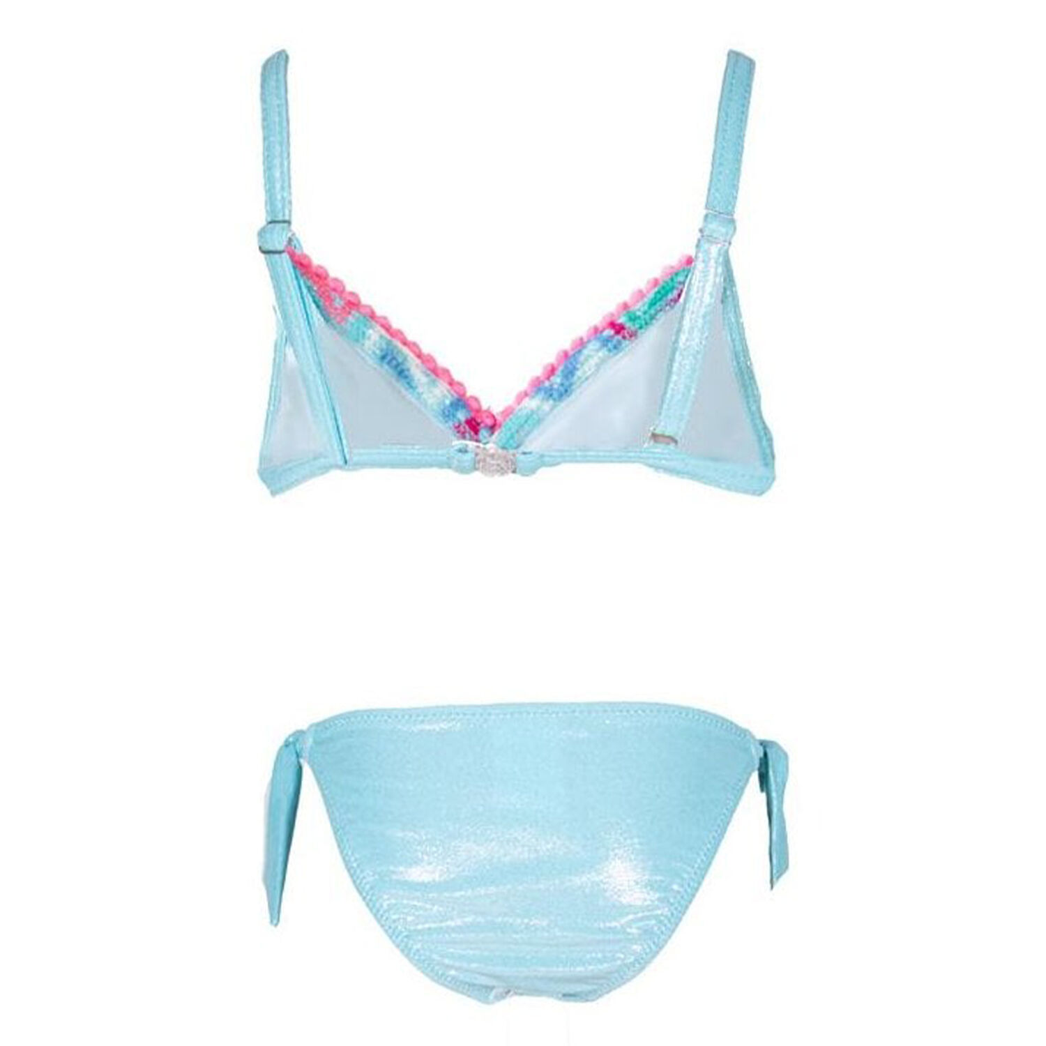 Girls Blue Crochet Bikini, 1, hi-res