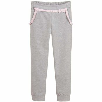 Girls Grey Jersey Joggers