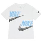 Boys White & Beige Logo Shorts Set, 1, hi-res