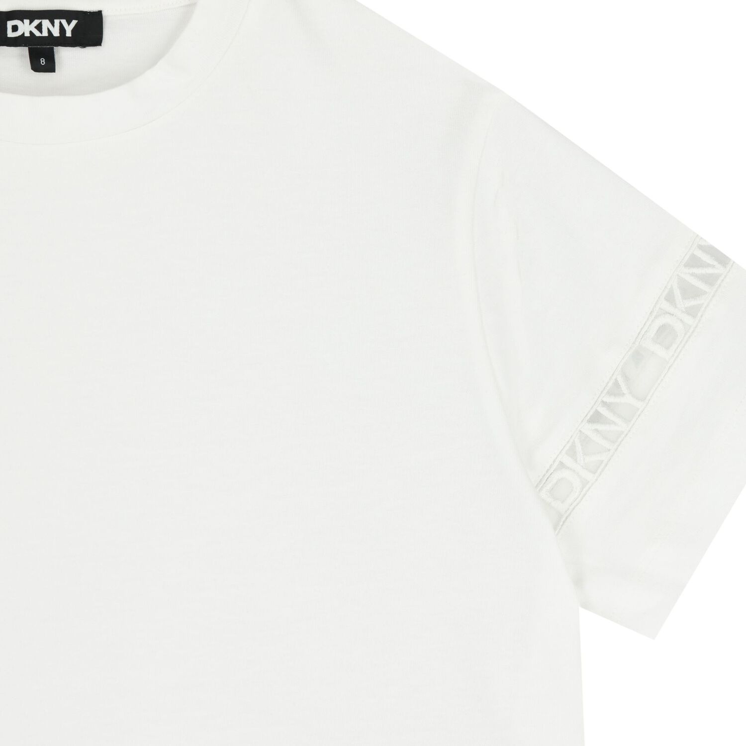 Girls White Logo T-Shirt, 1, hi-res