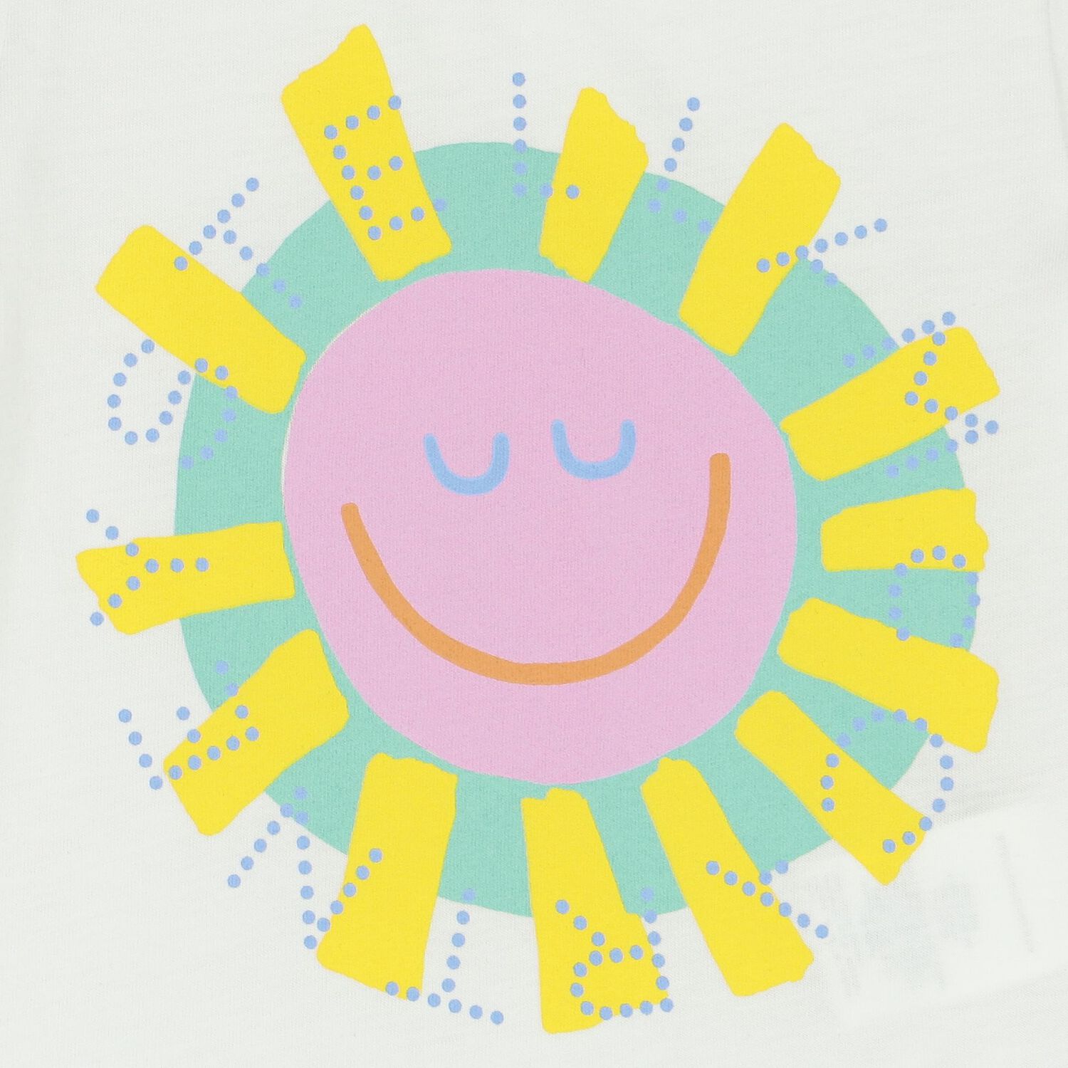 Younger Girls White Sun T-Shirt, 1, hi-res image number null