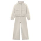 Girls Beige & Ivory Tracksuit, 1, hi-res