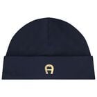 Baby Boys Navy Blue & Gold Babygrow Gift Set , 2, hi-res