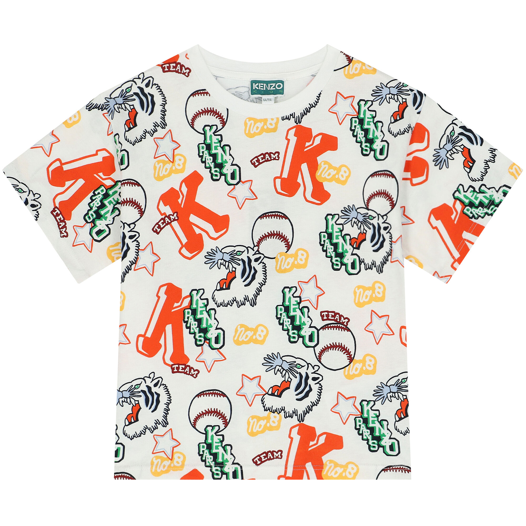 Kenzo Kids TEEN logo-print T-shirt - White