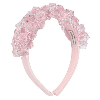Girls Pink Embellished Diamante Hairband