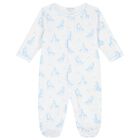 Baby Boys White & Blue Giraffe Babygrow, 1, hi-res