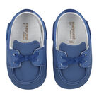 Baby Boys Blue Pre-Walker Mocassins, 2, hi-res