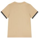 Boys Beige Logo T-Shirt, 1, hi-res