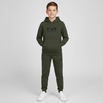 Boys Green Logo Tracksuit