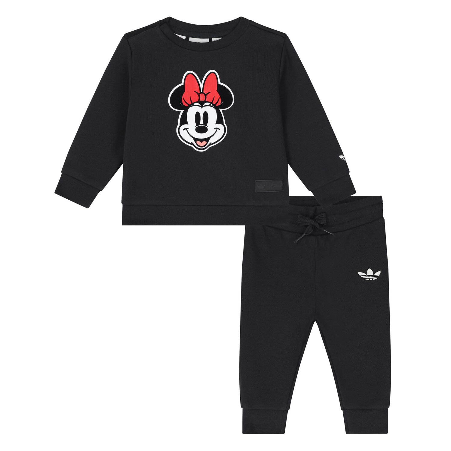 Younger Girls Black Minnie Mouse Tracksuit, 1, hi-res