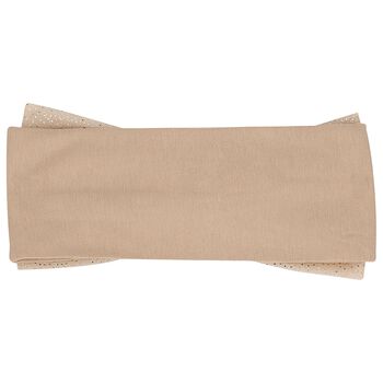 Girls Beige Bow Headband