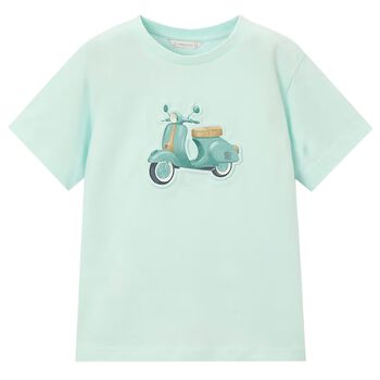 Boys Green Motorbike T-Shirt