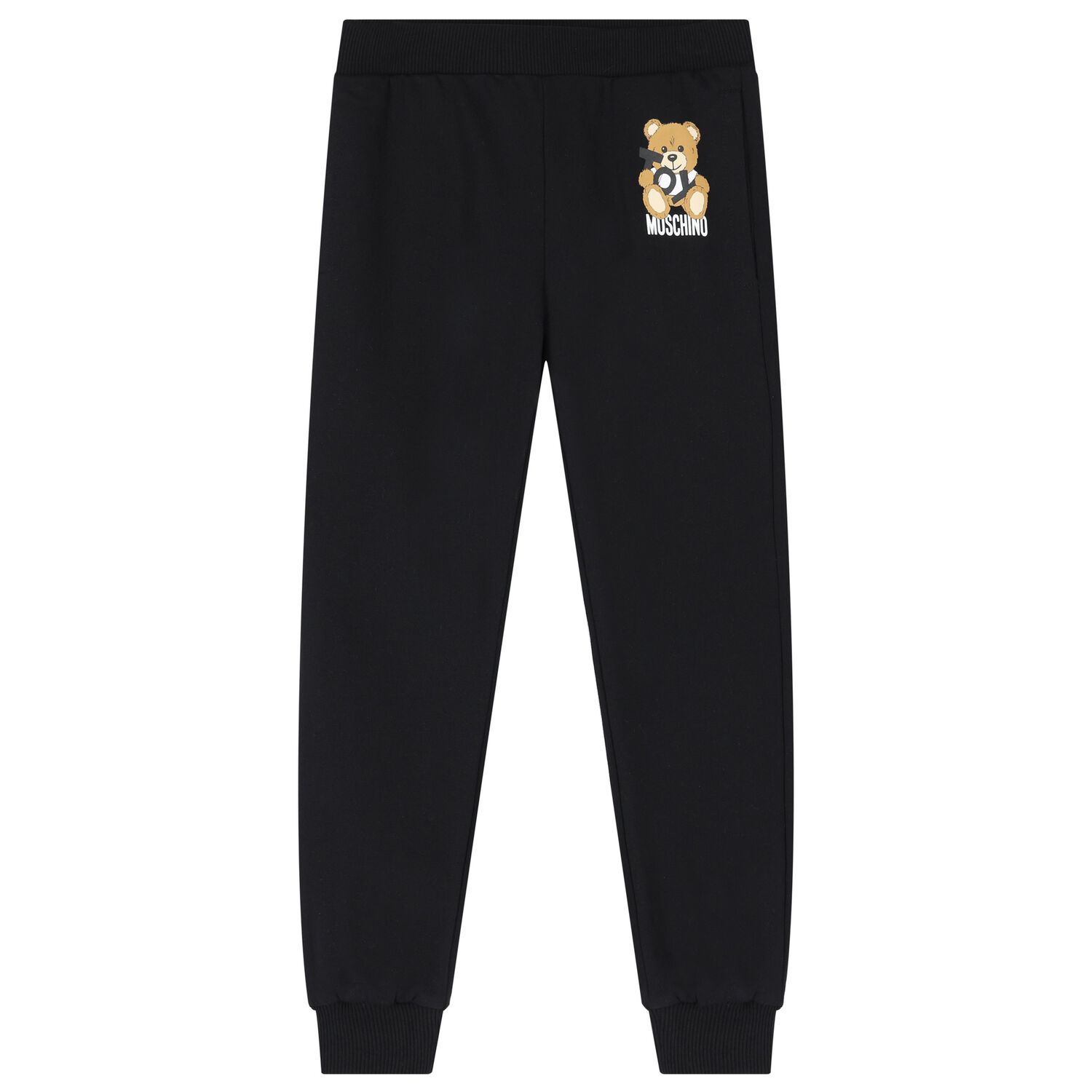 Black Teddy Bear Logo Joggers, 1, hi-res image number null