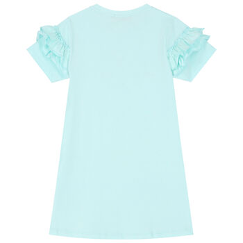 Girls Aqua Logo Dress