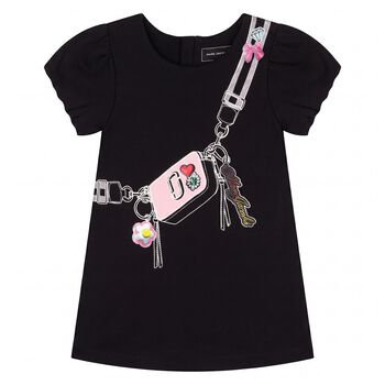 Younger Girls Black Bag Dress