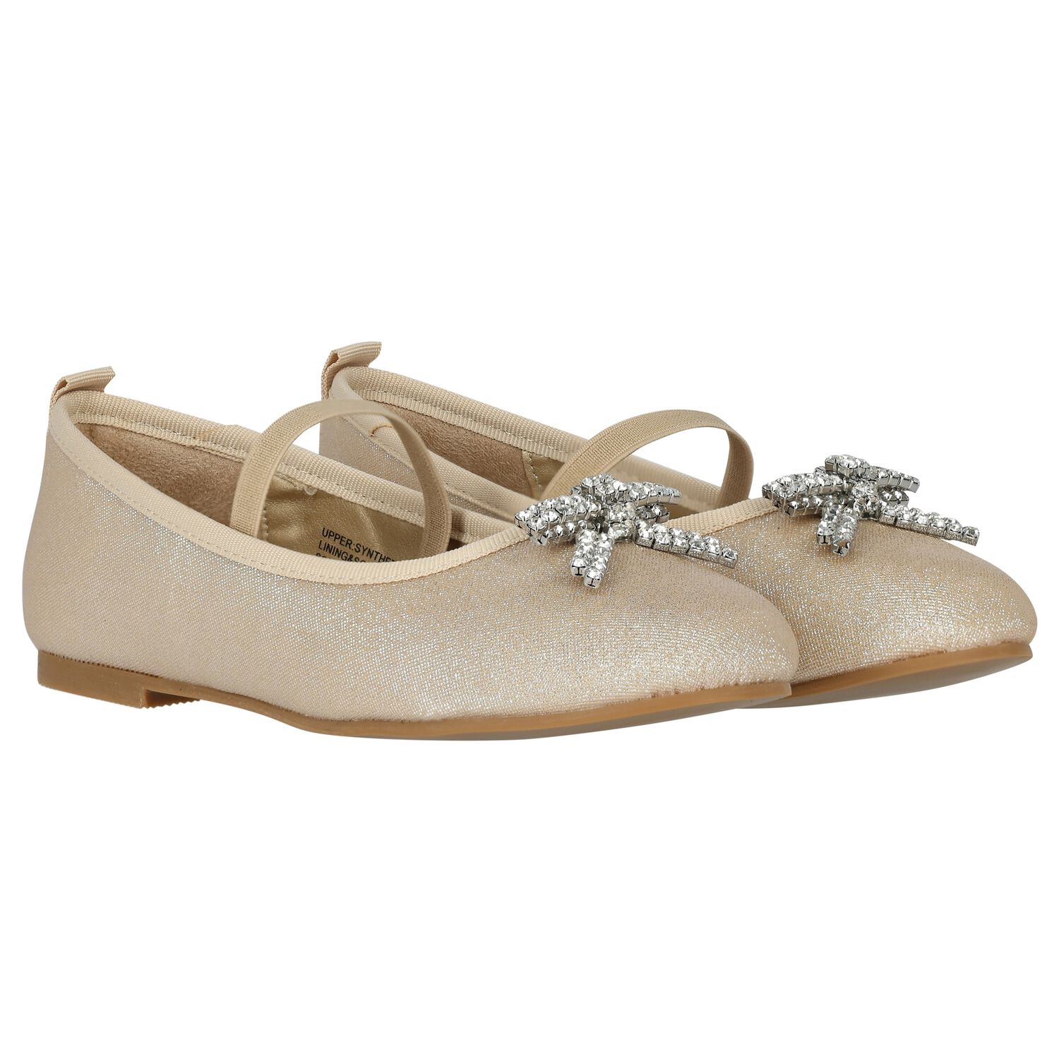 Girls Gold Embellished Shoes, 2, hi-res image number null