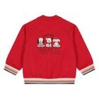 Younger Boys Red, Grey & Beige Puppy Tracksuit Set ( 3 Piece ), 1, hi-res