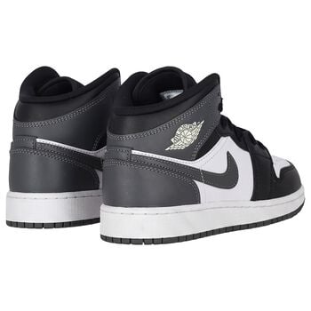 Black, White & Grey Air Jordan 1 Mid Trainers