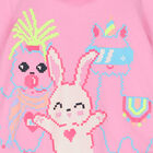 Younger Girls Pink Pixel Character Top, 1, hi-res