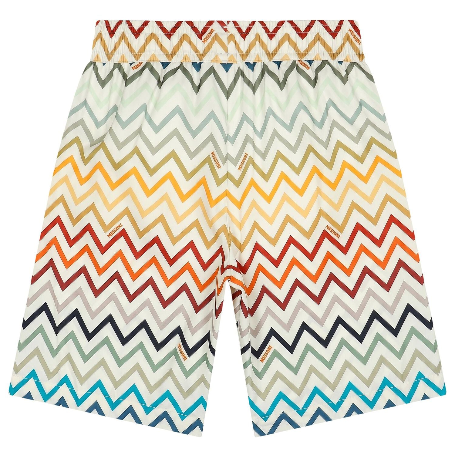 Boys Multi-Coloured Zig Zag Swim Shorts, 1, hi-res