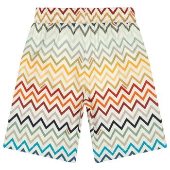 Boys Multi-Coloured Zig Zag Swim Shorts