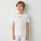 Boys White Logo T-Shirt, 1, hi-res