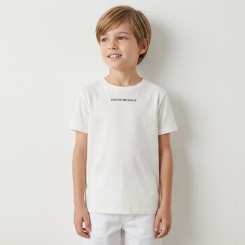 Boys White Logo T-Shirt
