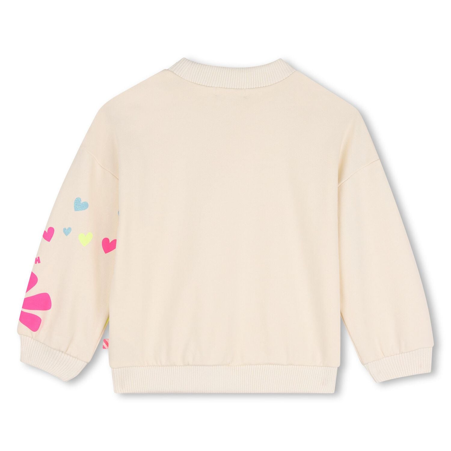 Girls Beige Sequin Rainbow Sweatshirt, 1, hi-res