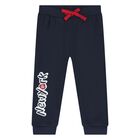 Younger Boys Beige & Navy Blue Tracksuit, 1, hi-res