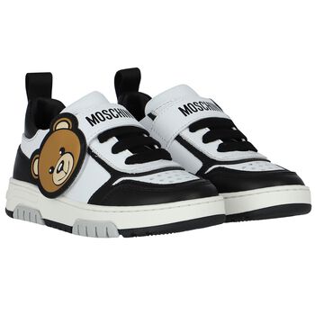 Black & White Teddy Bear Trainers