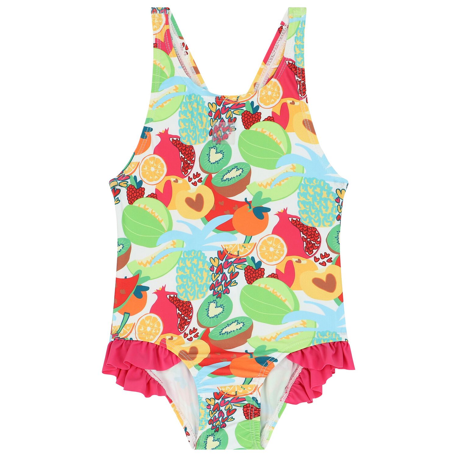 Girls Multi-Coloured Fruit Swimsuit, 1, hi-res image number null
