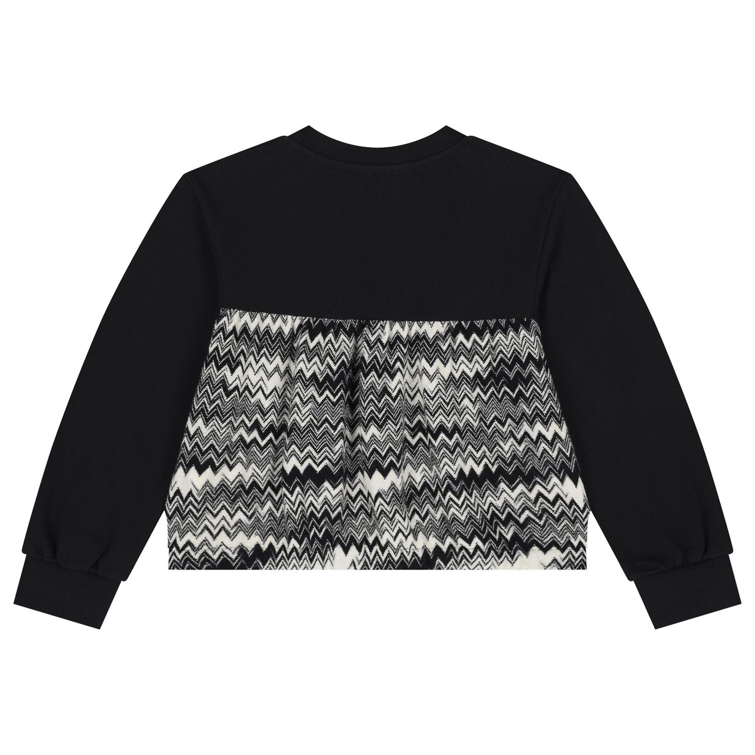Girls Black Logo Sweatshirt, 1, hi-res