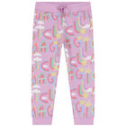 Girls Pink Logo Joggers, 1, hi-res