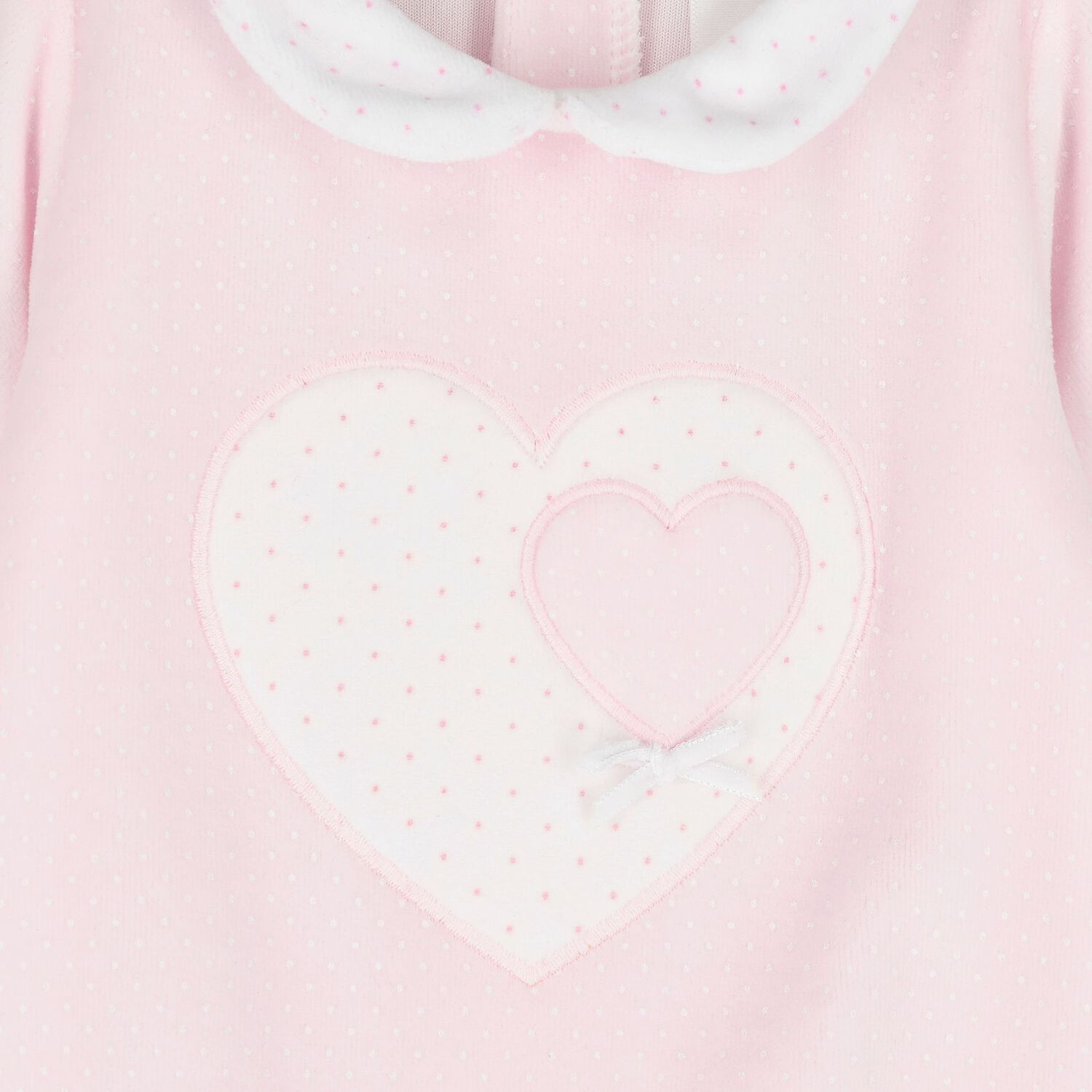 Baby Girls Pink Heart Babygrow, 1, hi-res