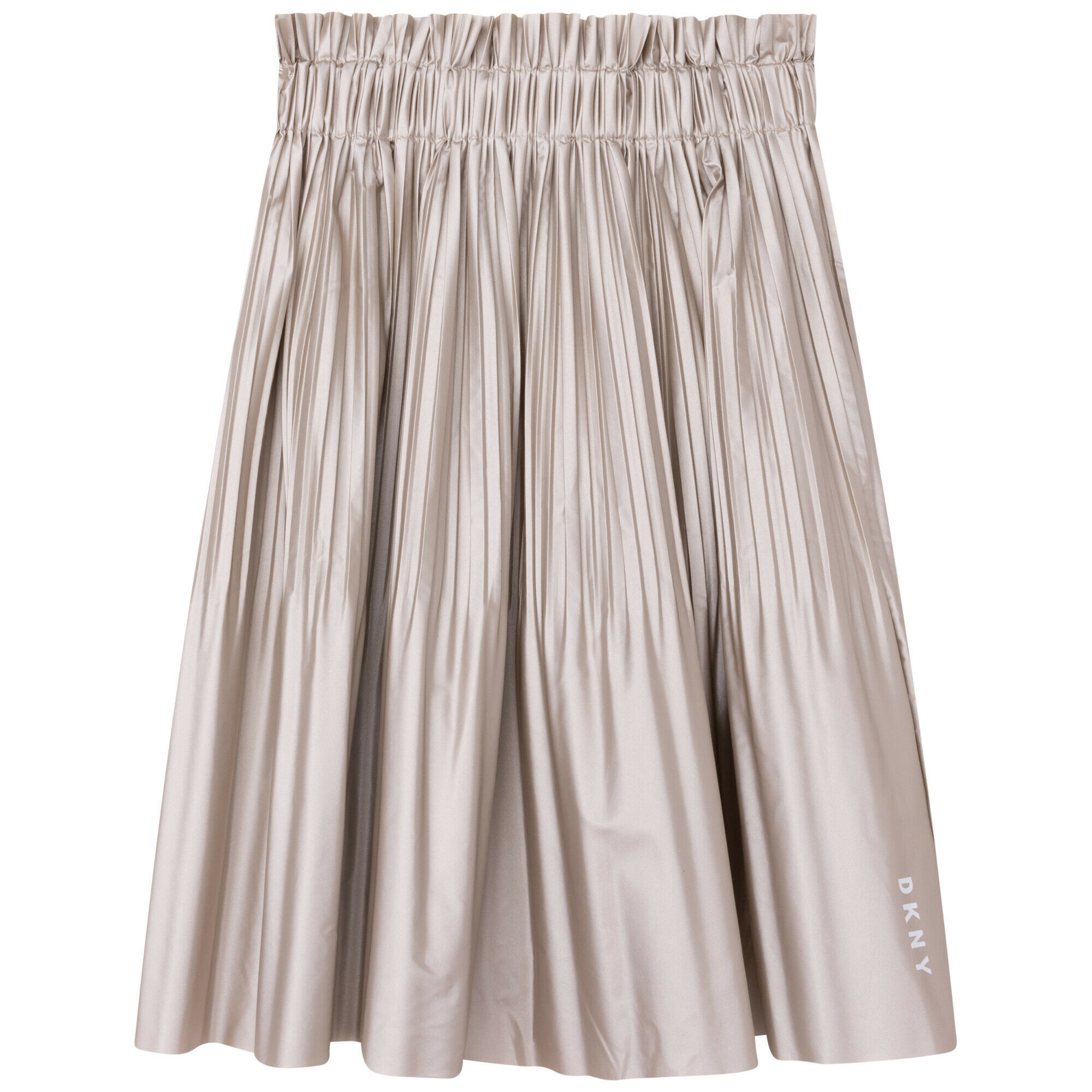 DKNY Girls Gold Logo Pleated Skirt Junior Couture