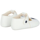 Baby Boys White & Navy Pre Walker Shoes, 1, hi-res