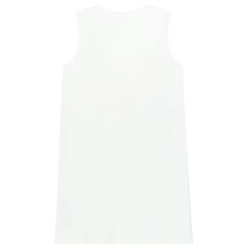 Girls White Logo Cherry Blossom Dress