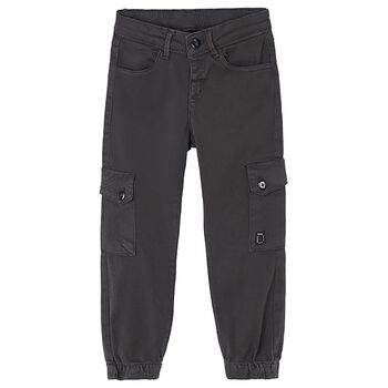 Boys Grey Cargo Trousers
