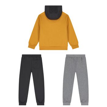 Boys Yellow & Grey Tracksuit Set (3 Piece)