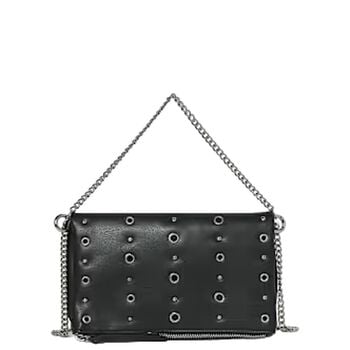 Girls Black & Silver Studded Bag