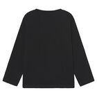 Boys Black Bear Long Sleeve Top, 2, hi-res