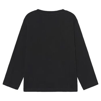 Boys Black Bear Long Sleeve Top