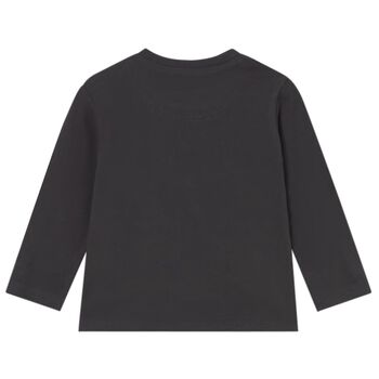 Younger Boys Black Fox Long Sleeve Top