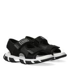 Boys Black Logo Sandals, 2, hi-res