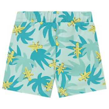 Younger Boys Green Crocodile Shorts