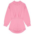 Girls Pink Logo Dress, 1, hi-res