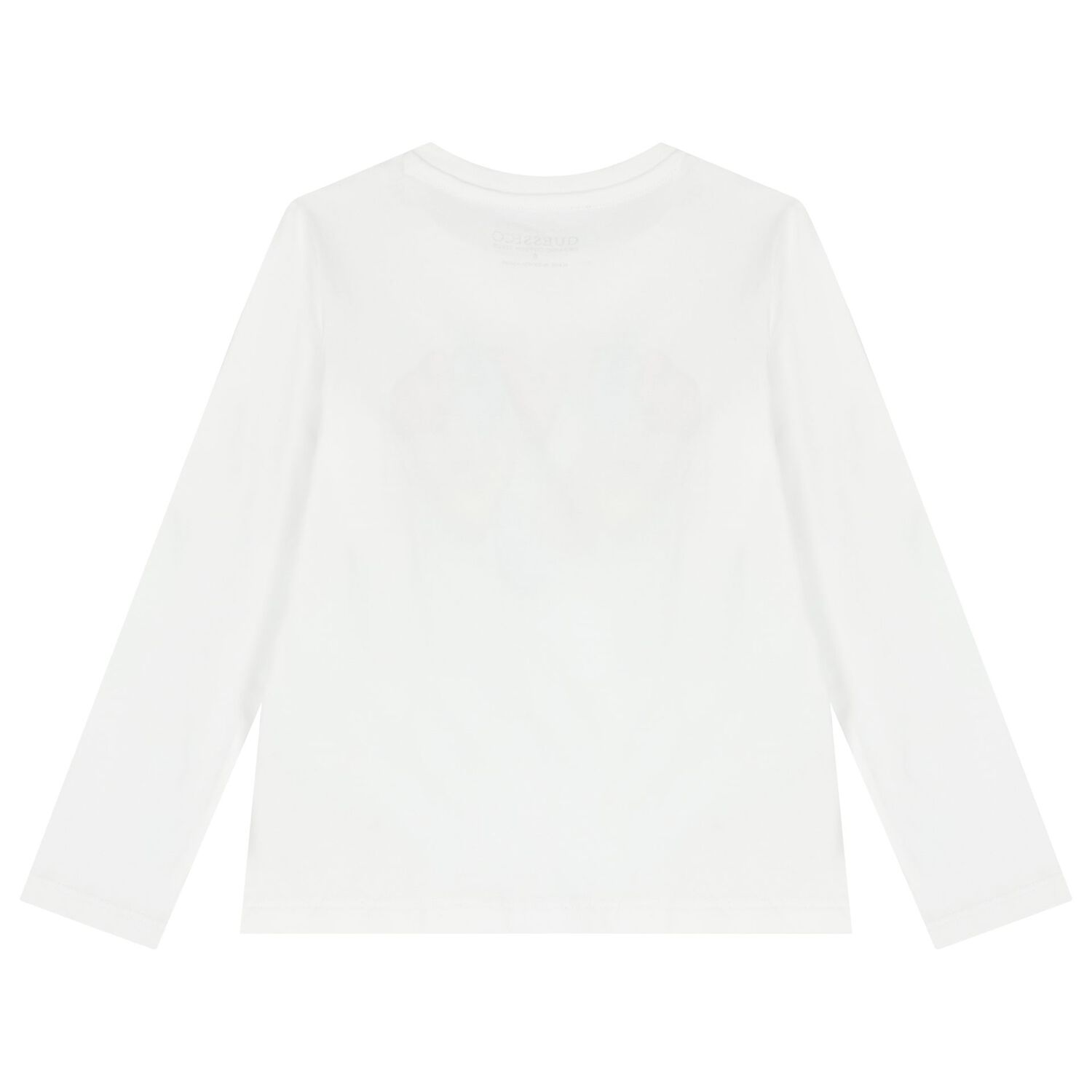 Girls White Logo Long Sleeve Top, 1, hi-res