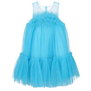 Girls Blue Tulle Dress