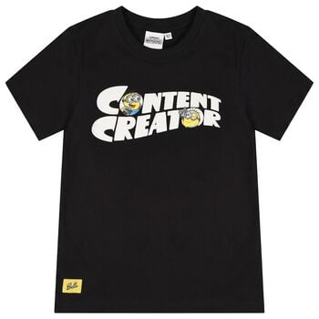 Boys Black Minions T-Shirt